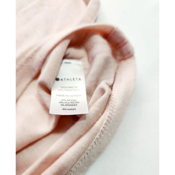 ATHLETA Asymmetrical Side Tie Light Pink Tank Top Size XS - Picture 4 of 7